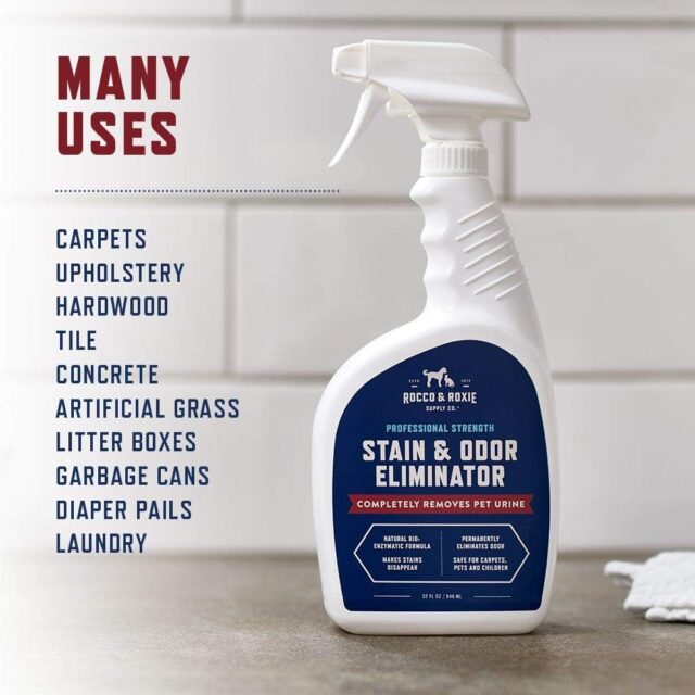 Rocco & Roxie Supply Co. Stain & Odor Eliminator for Strong Odor - Enzyme Pet Odor Eliminator for Home - Carpet Stain Remover for Cats & Dog Pee - Enzymatic Cat Urine Destroyer - Carpet Cleaner Spray - Image 5