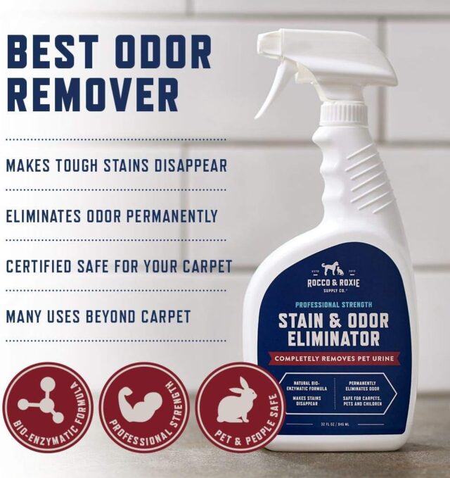 Rocco & Roxie Supply Co. Stain & Odor Eliminator for Strong Odor - Enzyme Pet Odor Eliminator for Home - Carpet Stain Remover for Cats & Dog Pee - Enzymatic Cat Urine Destroyer - Carpet Cleaner Spray - Image 4