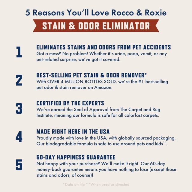 Rocco & Roxie Supply Co. Stain & Odor Eliminator for Strong Odor - Enzyme Pet Odor Eliminator for Home - Carpet Stain Remover for Cats & Dog Pee - Enzymatic Cat Urine Destroyer - Carpet Cleaner Spray - Image 6