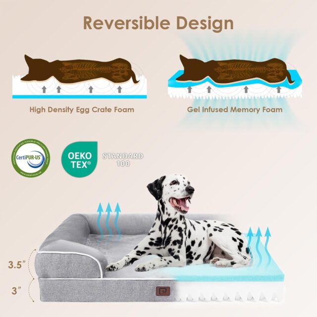 This deal is exclusively . Join Prime Cancel anytime Already a member? Sign in Ships from Amazon Sold by Emoh US Returns 30-day refund/replacement Payment Secure transaction See more Save with Used - Very Good $31.79 Delivery Tuesday, July 22 Ships from: Amazon Sold by: Emoh US Regular Price $45.99 Delivery Tuesday, July 22 Ships from: Amazon Sold by: Emoh US Add to List Other sellers on Amazon New & Used (22) from   $31.79 EHEYCIGA Orthopedic Dog Beds Large Sized Dog, Waterproof Memory Foam Pet Bed with Sides, Non-Slip Bottom Large Pet Bed with Washable Removable Cover, Grey Click to see full view      4+  7 VIDEOS EHEYCIGA Orthopedic Dog Beds Large Sized Dog, Waterproof Memory Foam Pet Bed with Sides, Non-Slip Bottom Large Pet Bed with Washable Removable Cover, Grey - Image 6